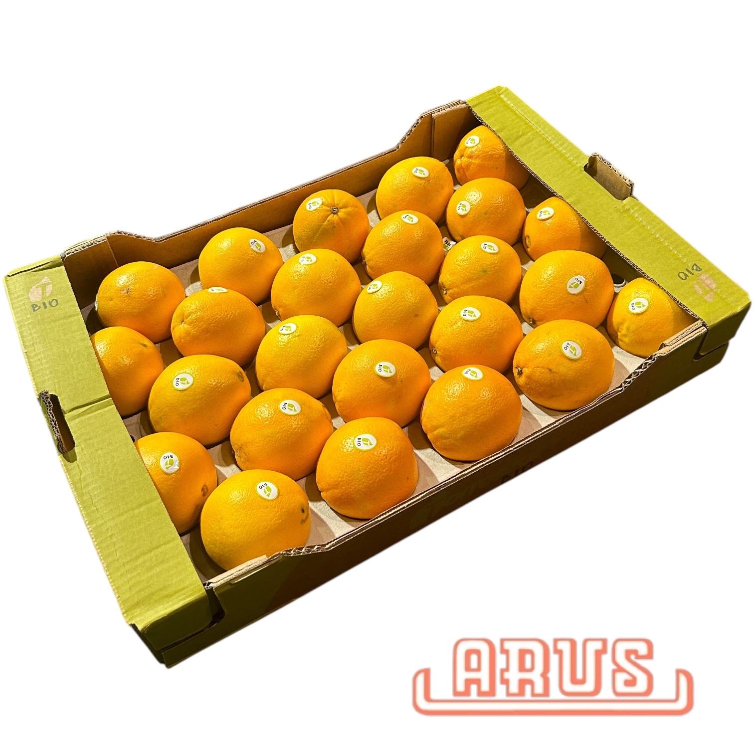 Bio Orangen "gelegt, aus ökologischem Anbau" 8kg 25er